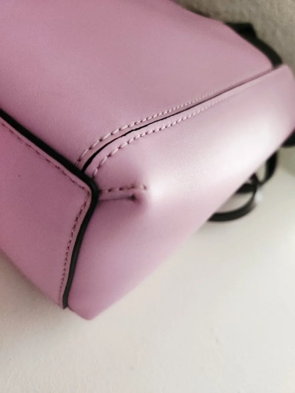 New Kate Spade NY Purple & Black Leather Shoulder Bag Satchel Purse